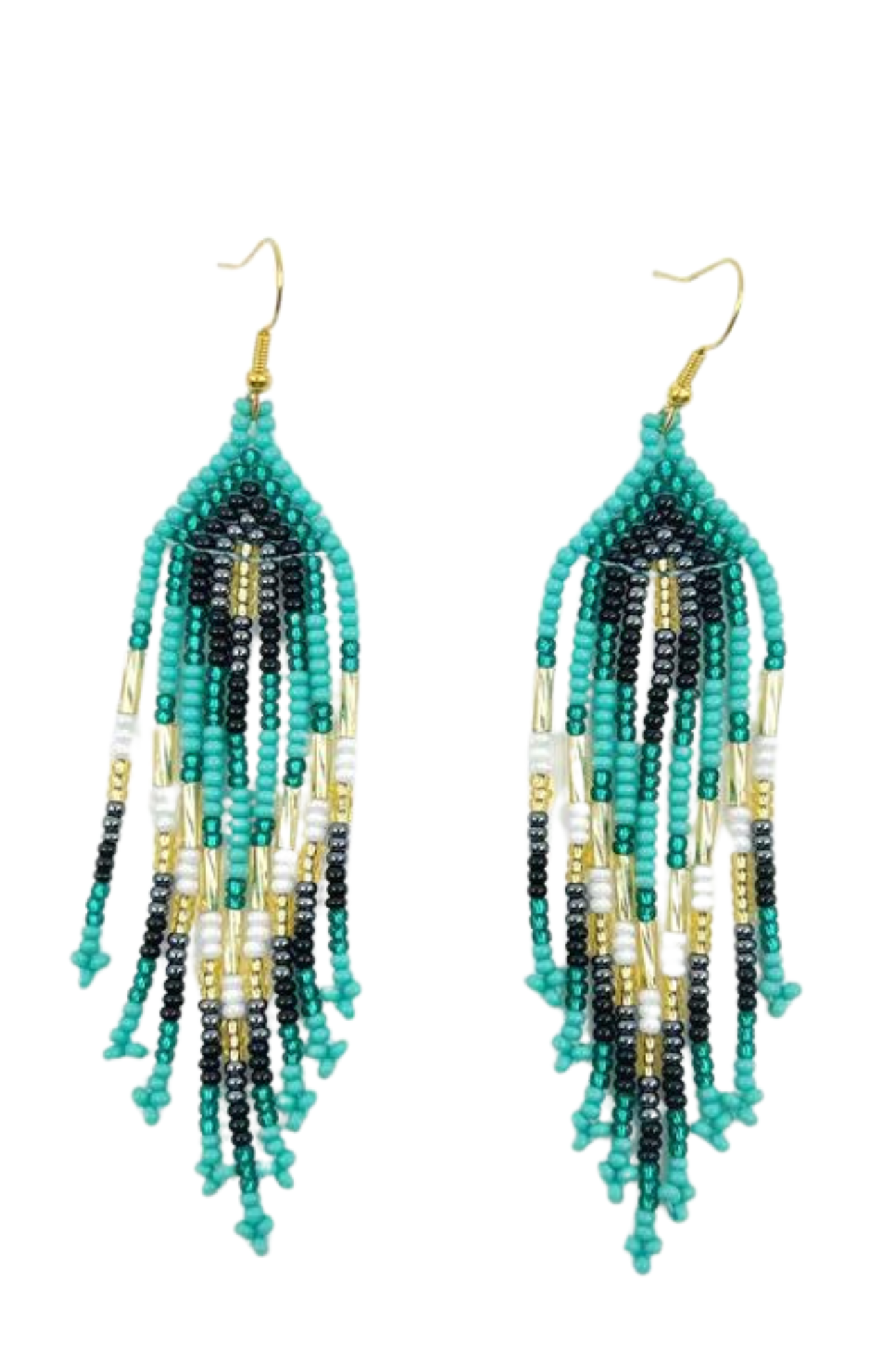 Socorro Hand Beaded Earrings medium length Where The Wilde