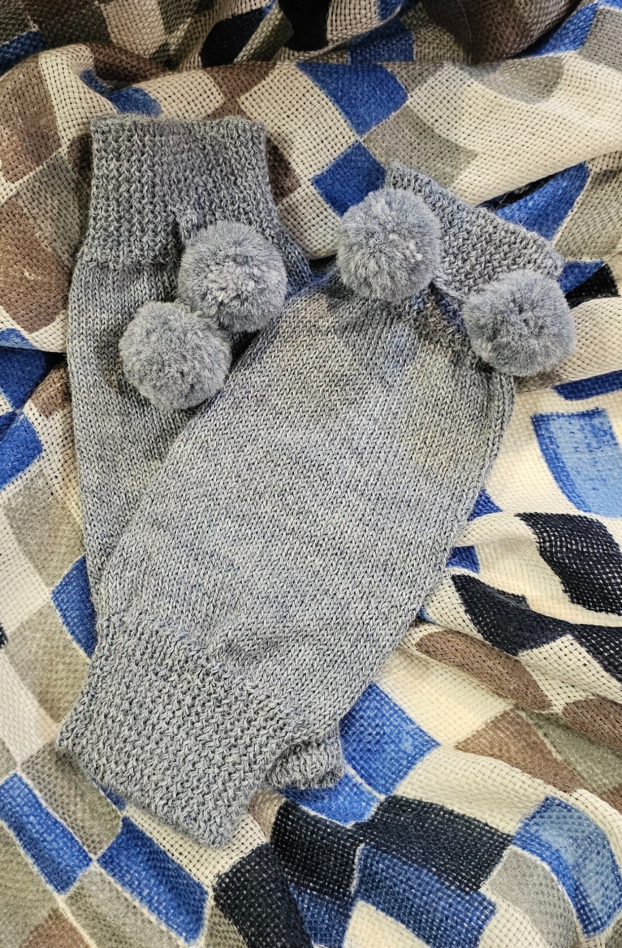 Baby Alpaca Wrist or Arm Warmers, handknitted in Peru.