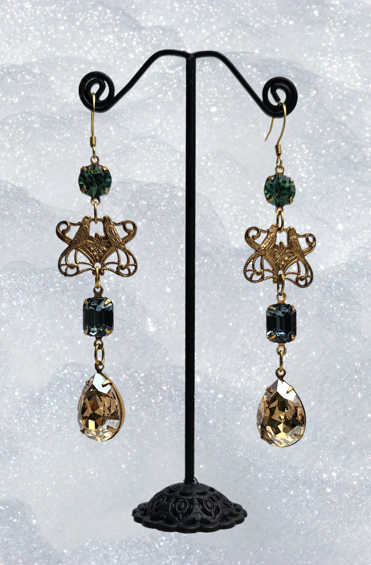 Frida's Paradise Swarovski crystal earrings.