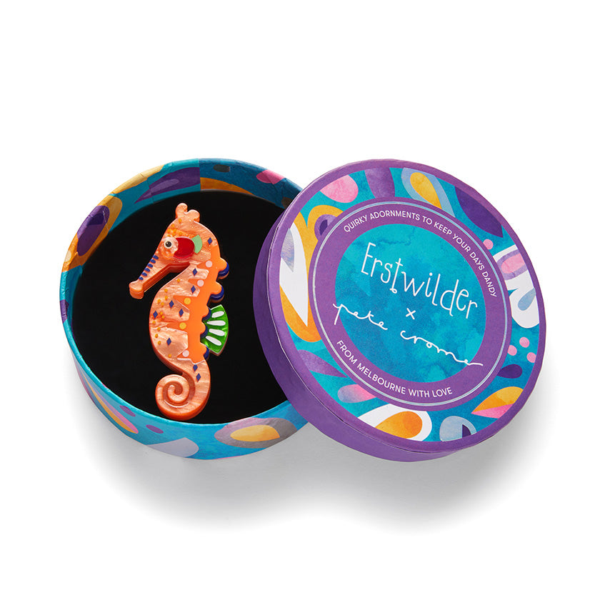 The Wary Western Australian Seahorse, Erstwilder x Pete Cromer Brooch