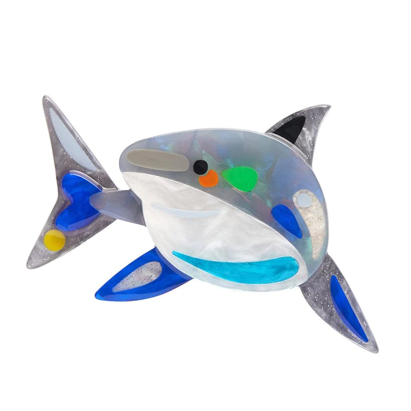 The Guileless Great White Shark, Erstwilder x Pete Cromer Brooch