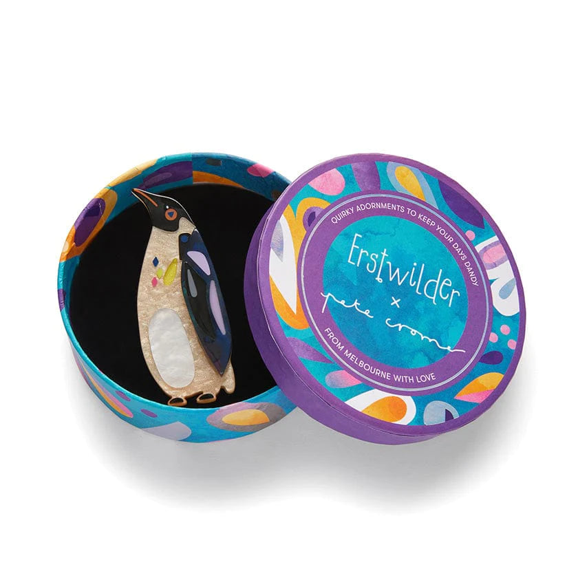 The Emboldened Emperor Penguin, Erstwilder x Pete Cromer Brooch
