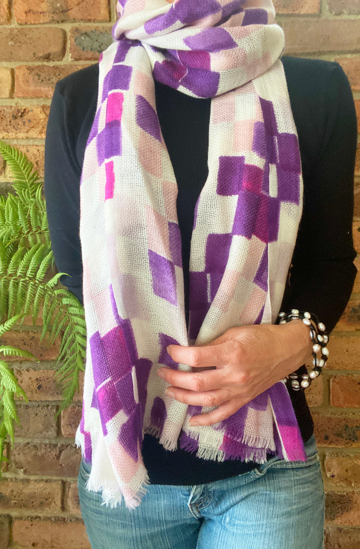 Chequered Love Wool Scarf SALE