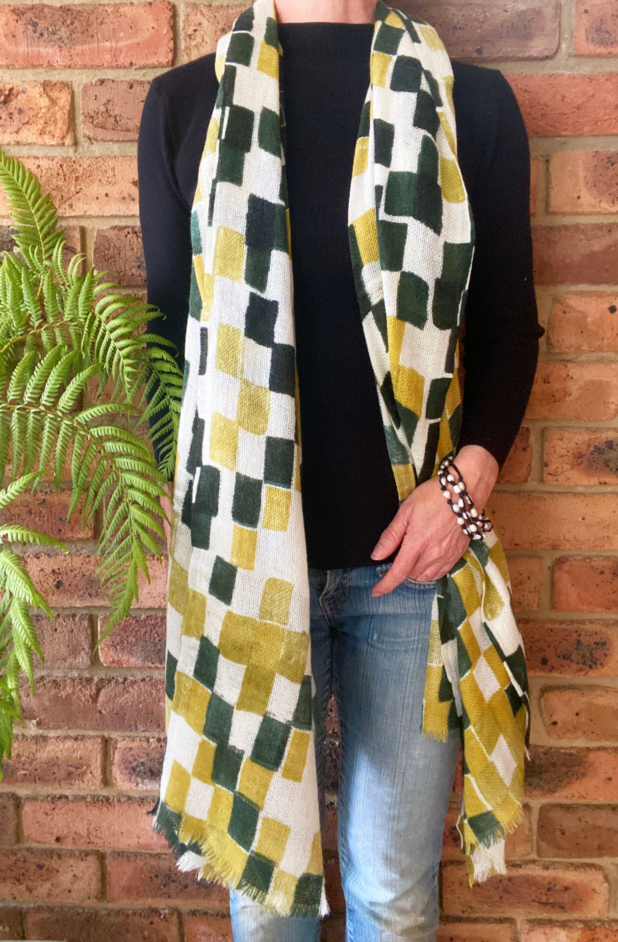 Chequered Love Wool Scarf SALE