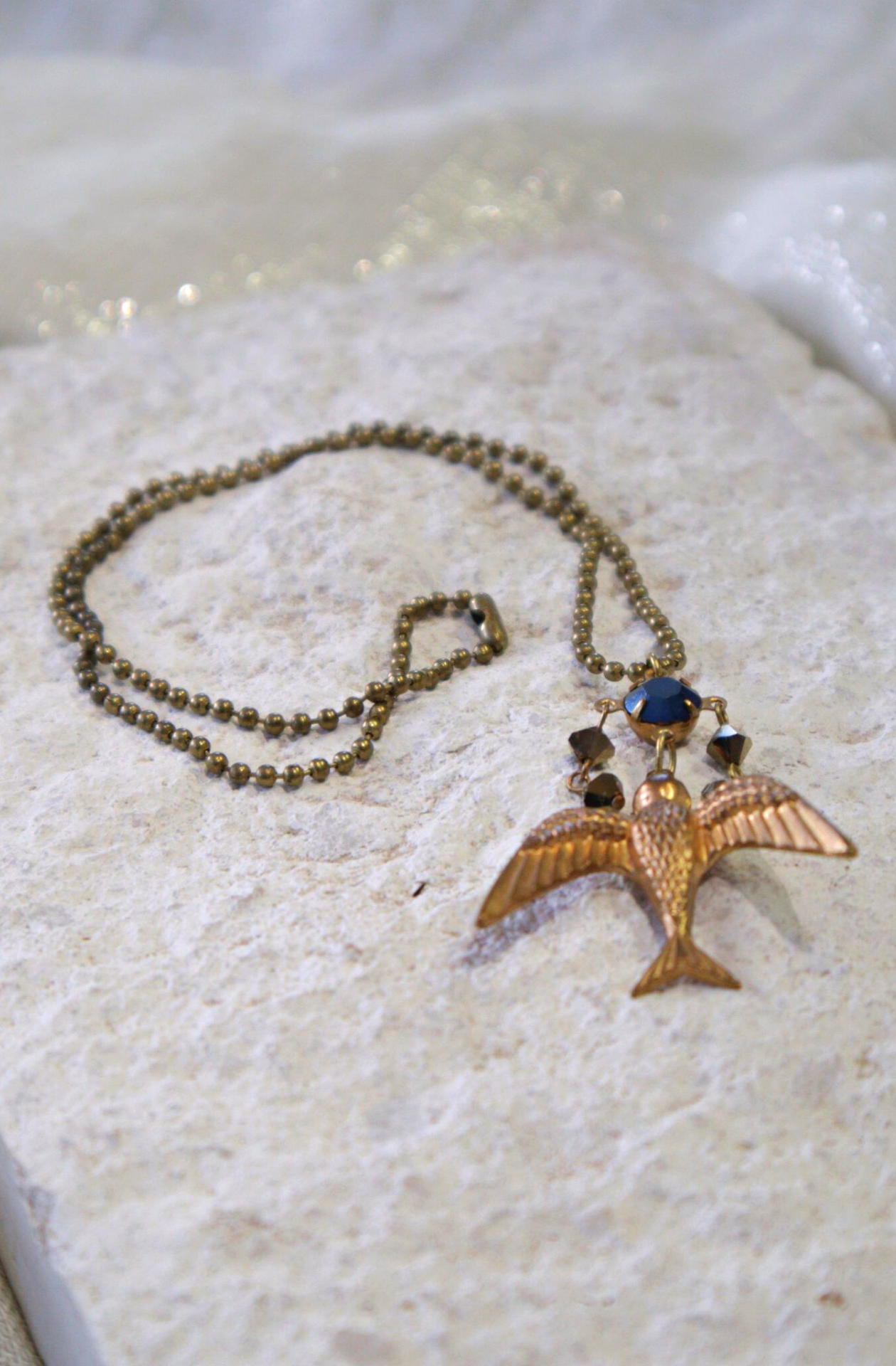 Swarovski bird necklace online