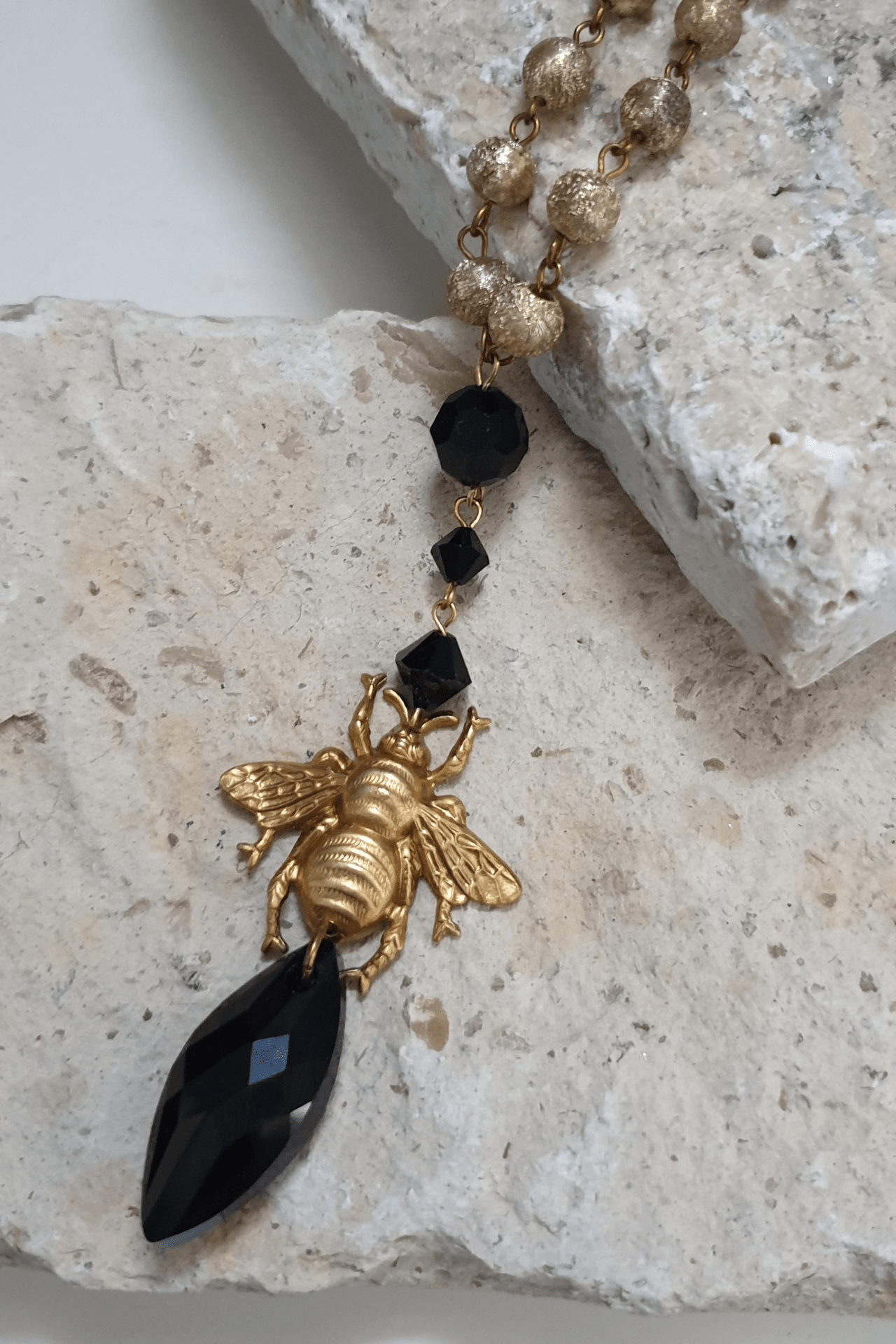 Crystal discount bee necklace