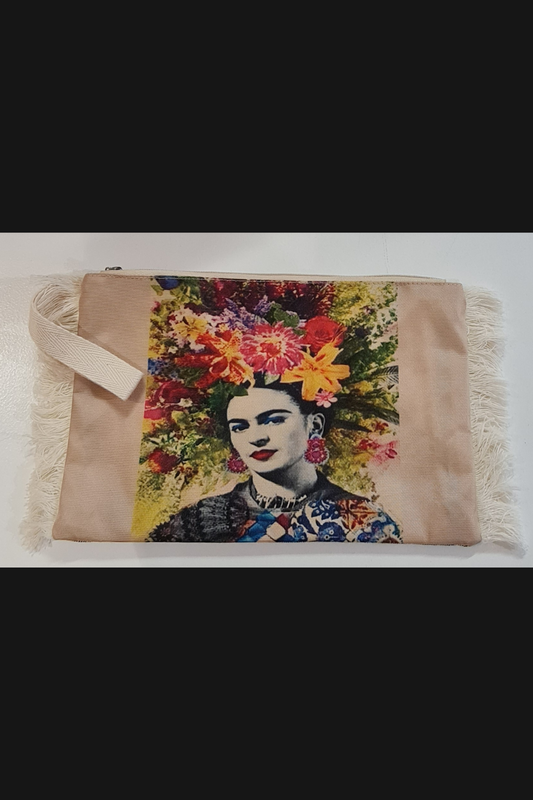 Frida Kahlo Fringed clutch. REDUCED to HALF PRICE!
