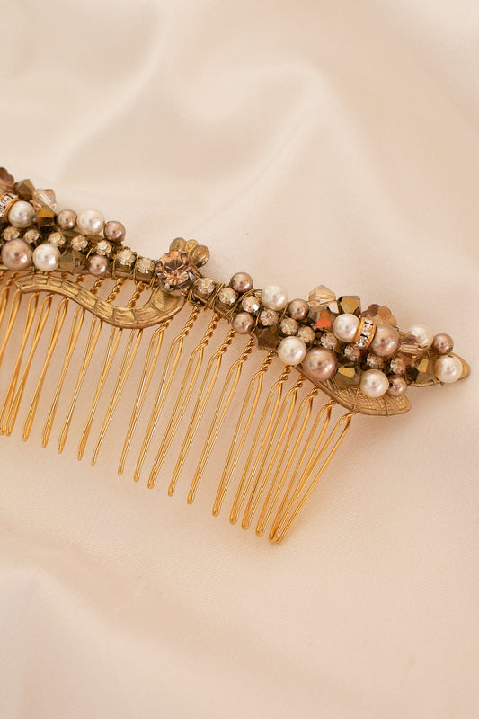 Wilde At Heart handmade in Melbourne Swarovski Pearl And Crystal Headband