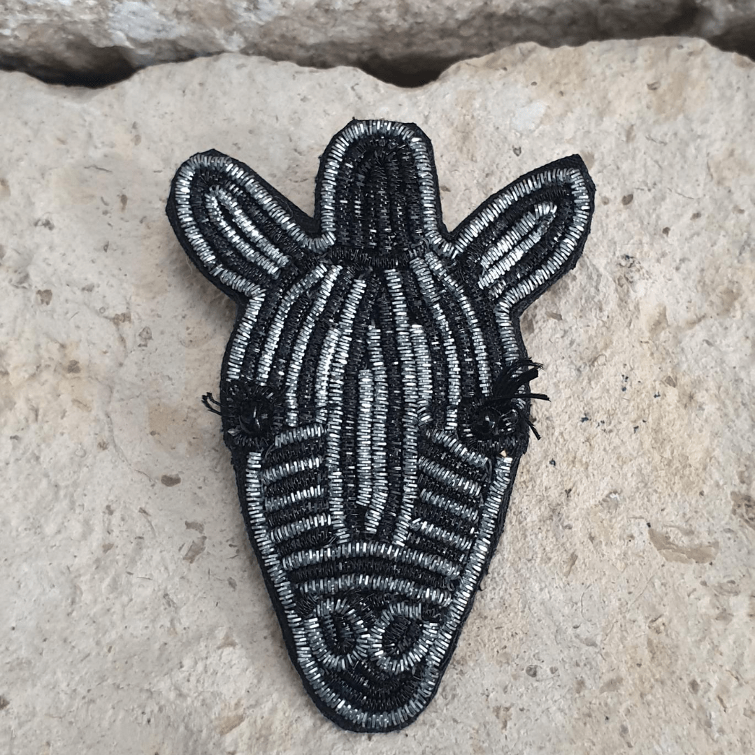 Fundraiser handmade Zebra brooch unique to Where The Wilde Things Are - designed in Melbourne
