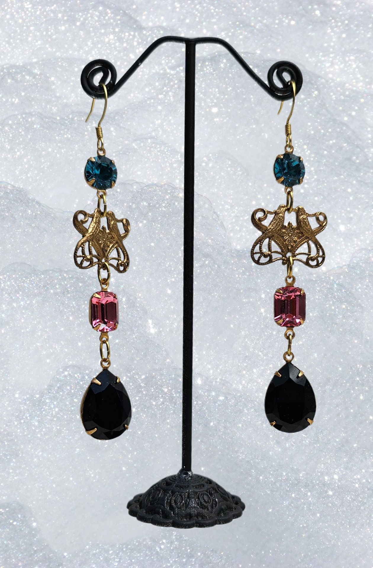 Frida's Paradise Swarovski crystal earrings.