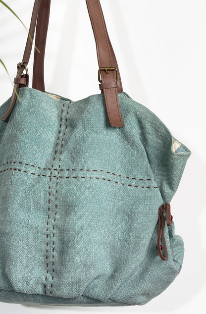Four Points of the Compass Weekender Bag - Sustainable Jute.