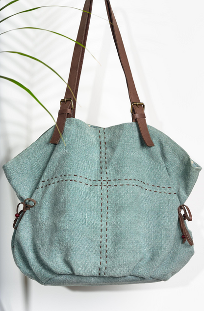 Four Points of the Compass Weekender Bag - Sustainable Jute.