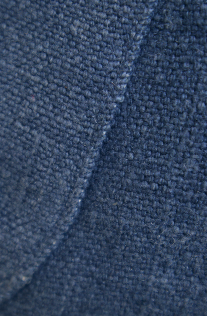 Denim bag swatch – deep washed blue with a relaxed, coastal feel