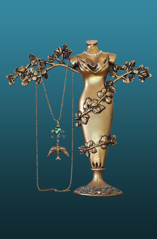 Swallow's Dive Vintage Brass & Swarovski Crystal Necklet