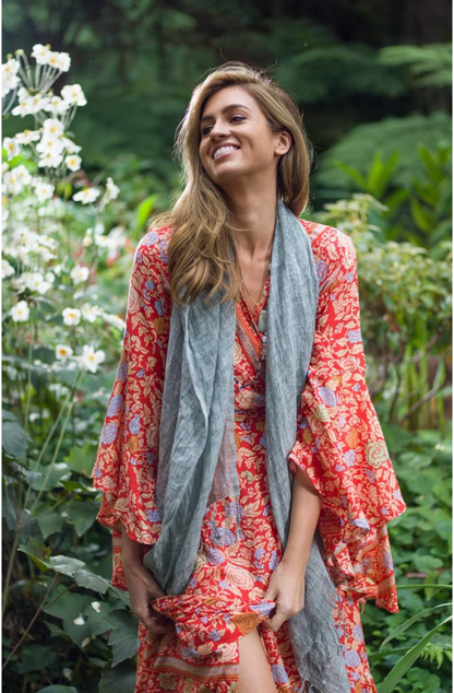 3 Visits To Cairo 100% Linen Scarf reduced to clear