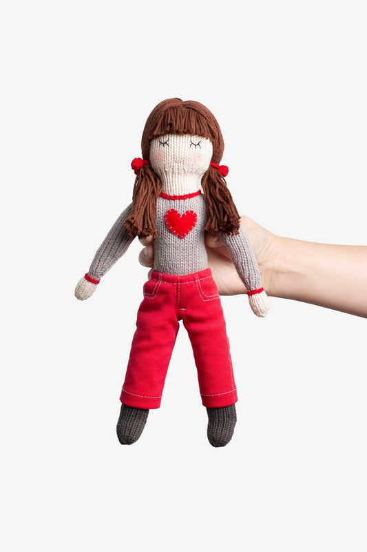 Girl from Ipanema Doll, Handknitted by women in Peru.