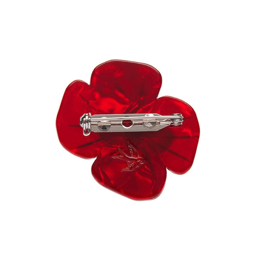 Remembrance Poppy Mini Brooch Red