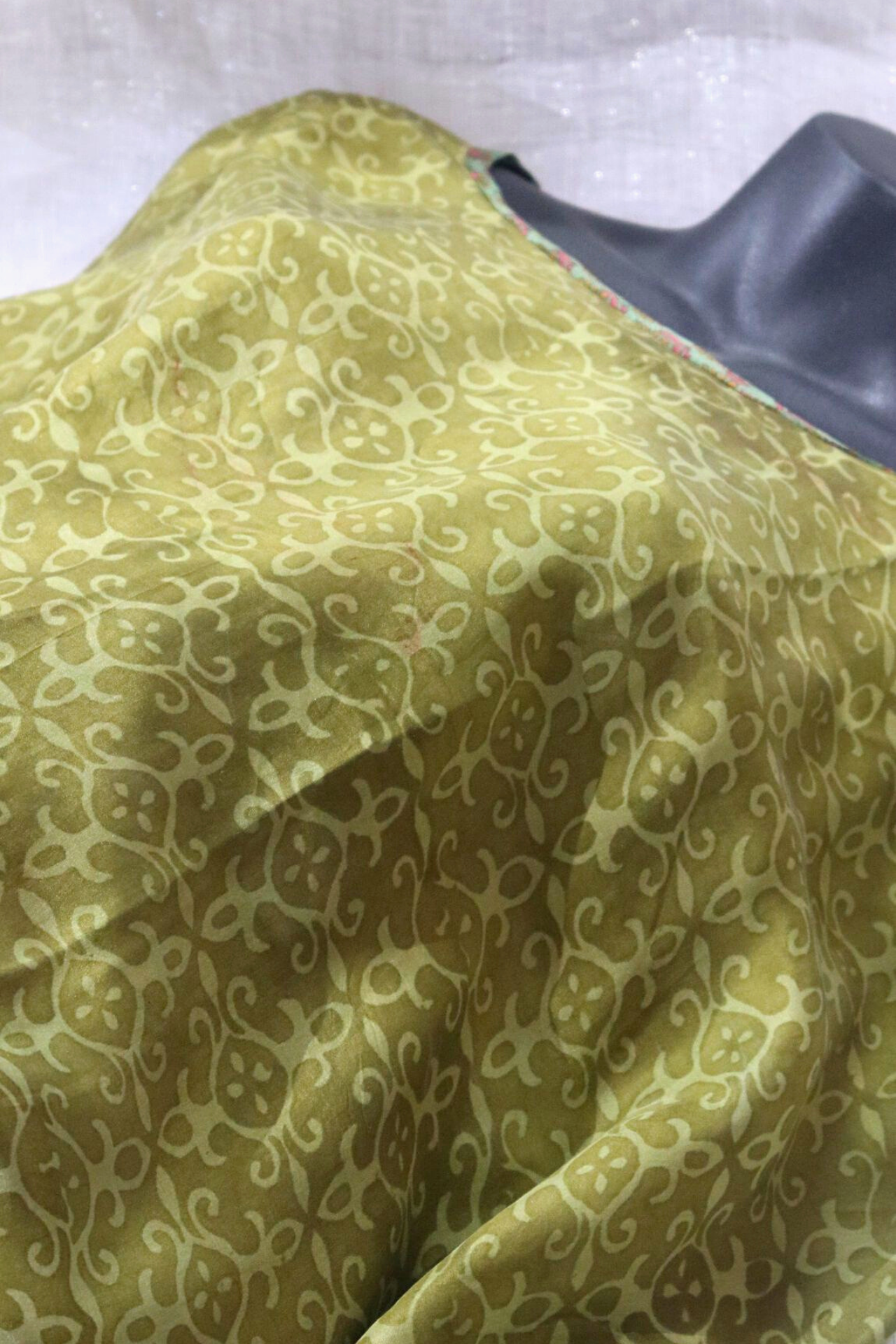 At Your Leisure, vintage sari top. 100% silk. Free size.