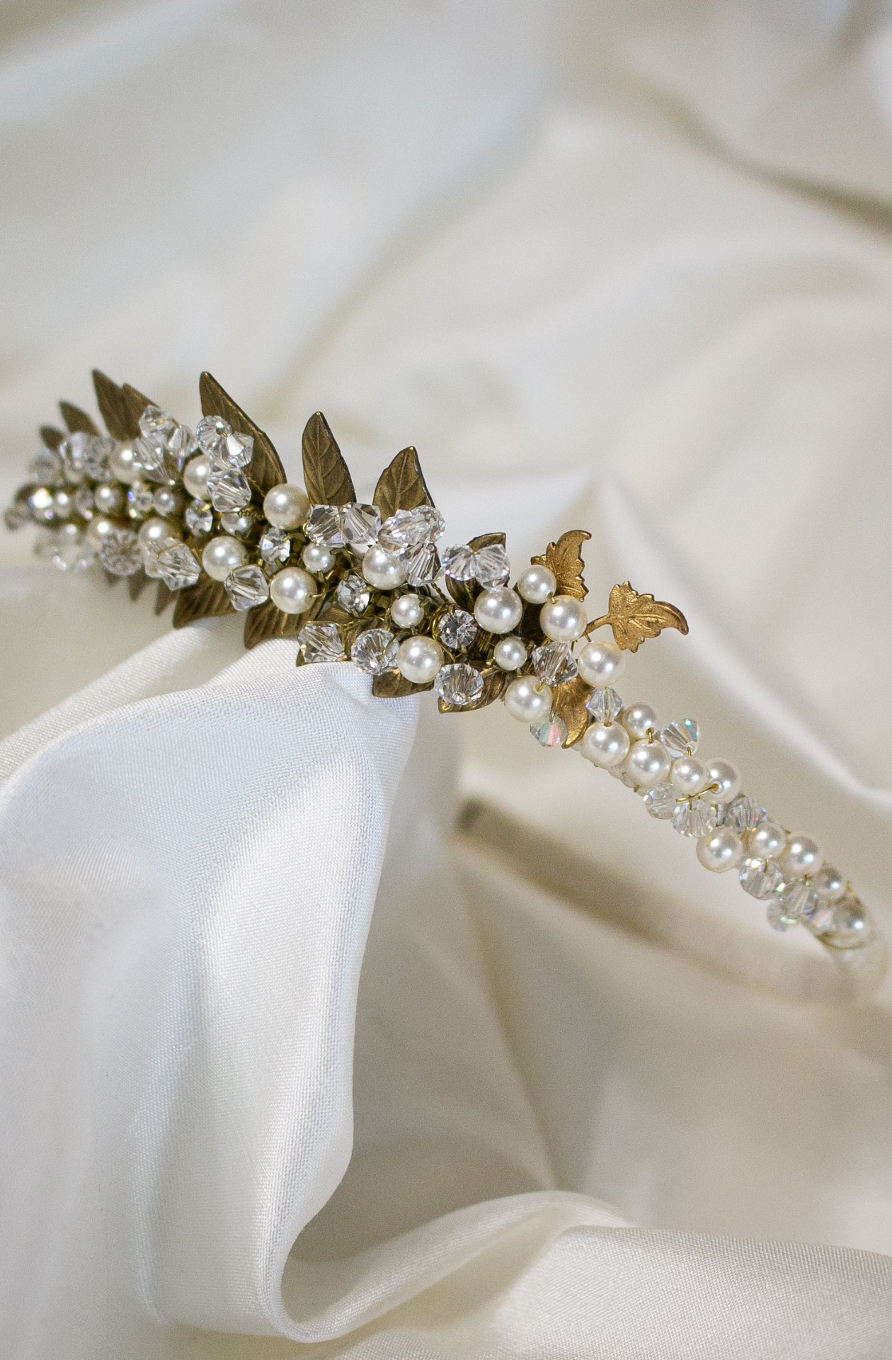Wilde At Heart handmade in Melbourne Swarovski Pearl And Crystal Headband