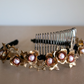 Wilde At Heart bespoke jewellery Swallow's Bird Headband featuring Swarovski Crystal pearls