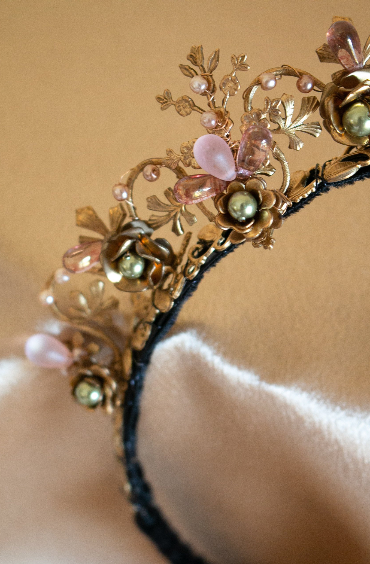 Wilde At Heart Melbourne handmade label - Vintage Brass Floral Headband