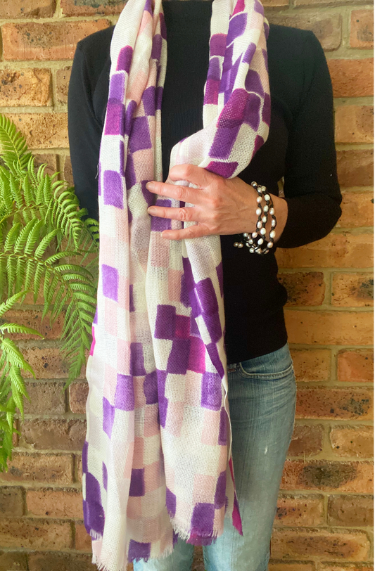 Chequered Love Wool Scarf SALE