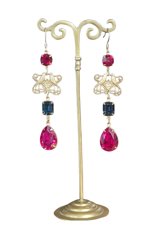 Frida's Paradise Swarovski crystal earrings.