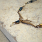 Swallow Vintage Necklet. Indian Sapphire Swarovski crystals.