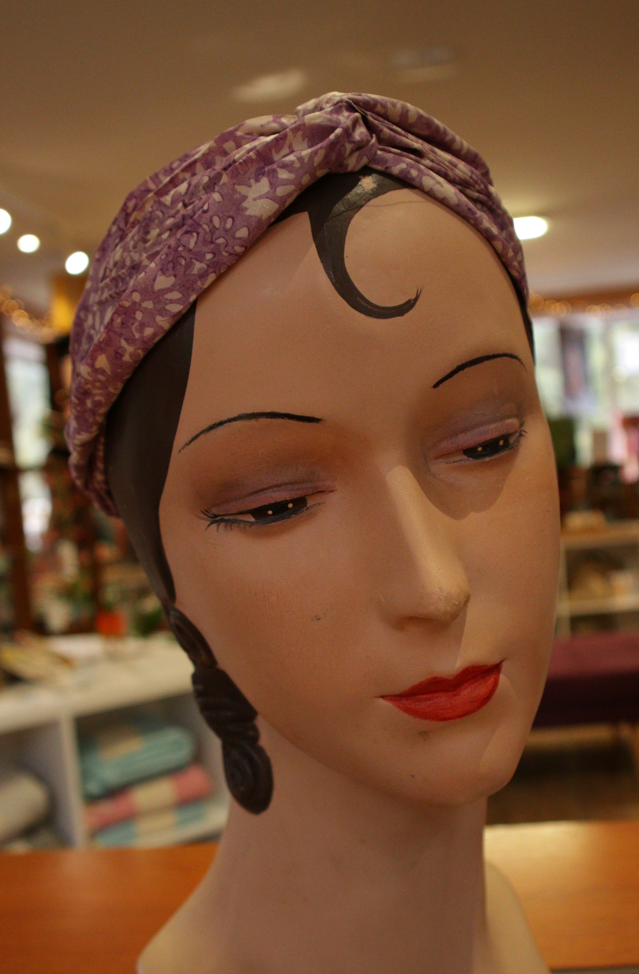 Leila Twisted Vintage Silk Headband, be kind to your hair and care for our world.